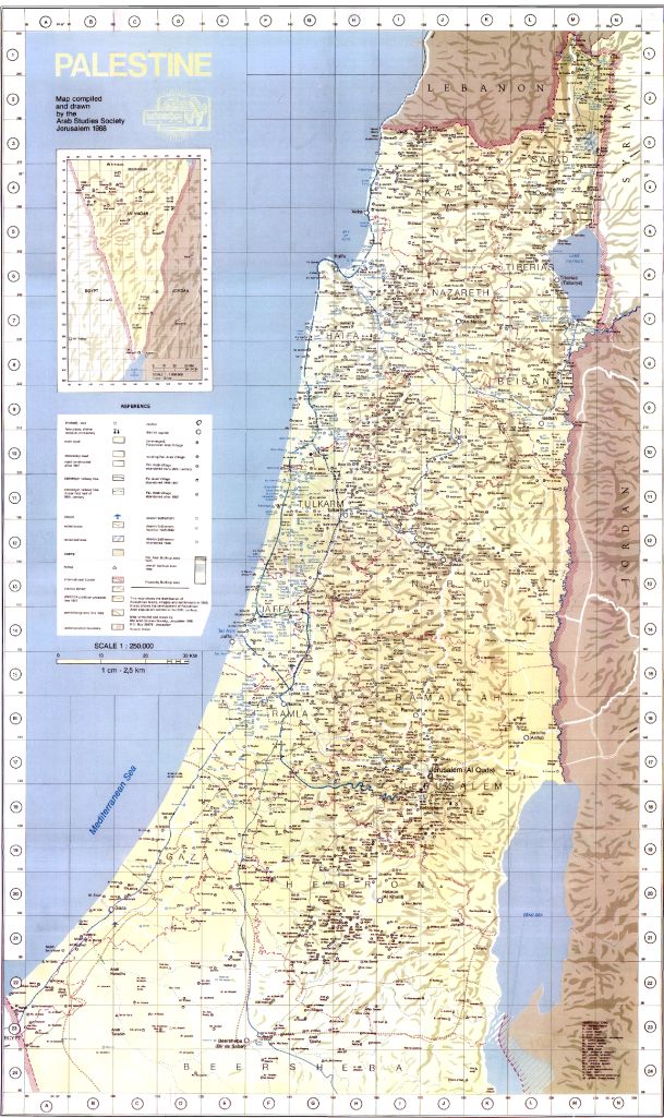 map of israel and palestine 1948. Map of Palestine